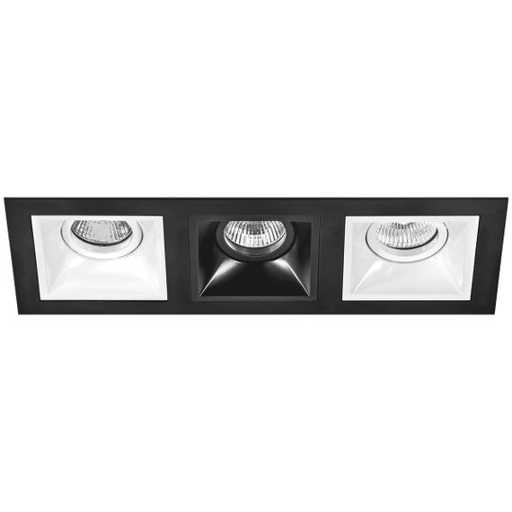 Комплект из светильников и рамки Lightstar Domino Quadro (214537+214506+214507+214506) D537060706