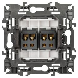 Розетка ЭРА Серия 12 12-3112-16 аудио двойная титан | ЭРА 12 Титан