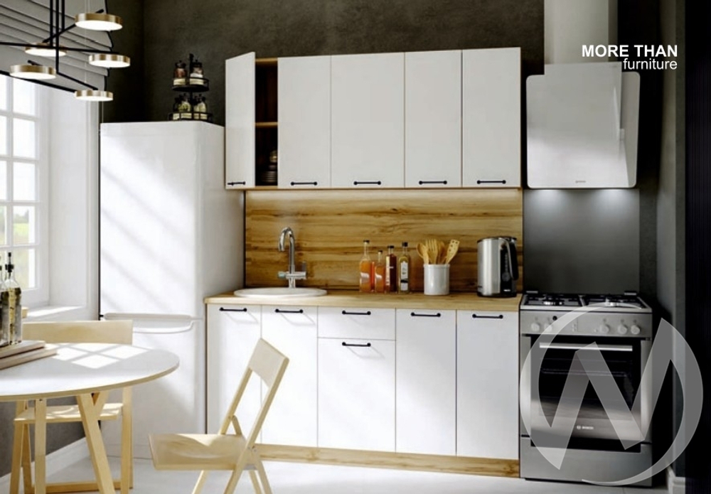 Кухня Лилиан ЛДСП (вотан/белый) 1;6м 26мм