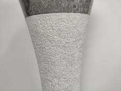 Раковина напольная из мрамора Pedestal Cream/Greey MN-390 (40*40*90 см)