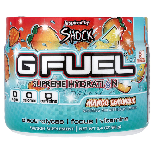 G FUEL, Supreme Hydration, манго и лимонад, 96 г (3,4 унции)