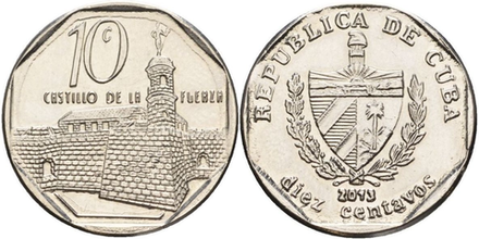 Куба 10 сентаво, 1994 - 2018 Ла-Реаль-Фуэрса XF