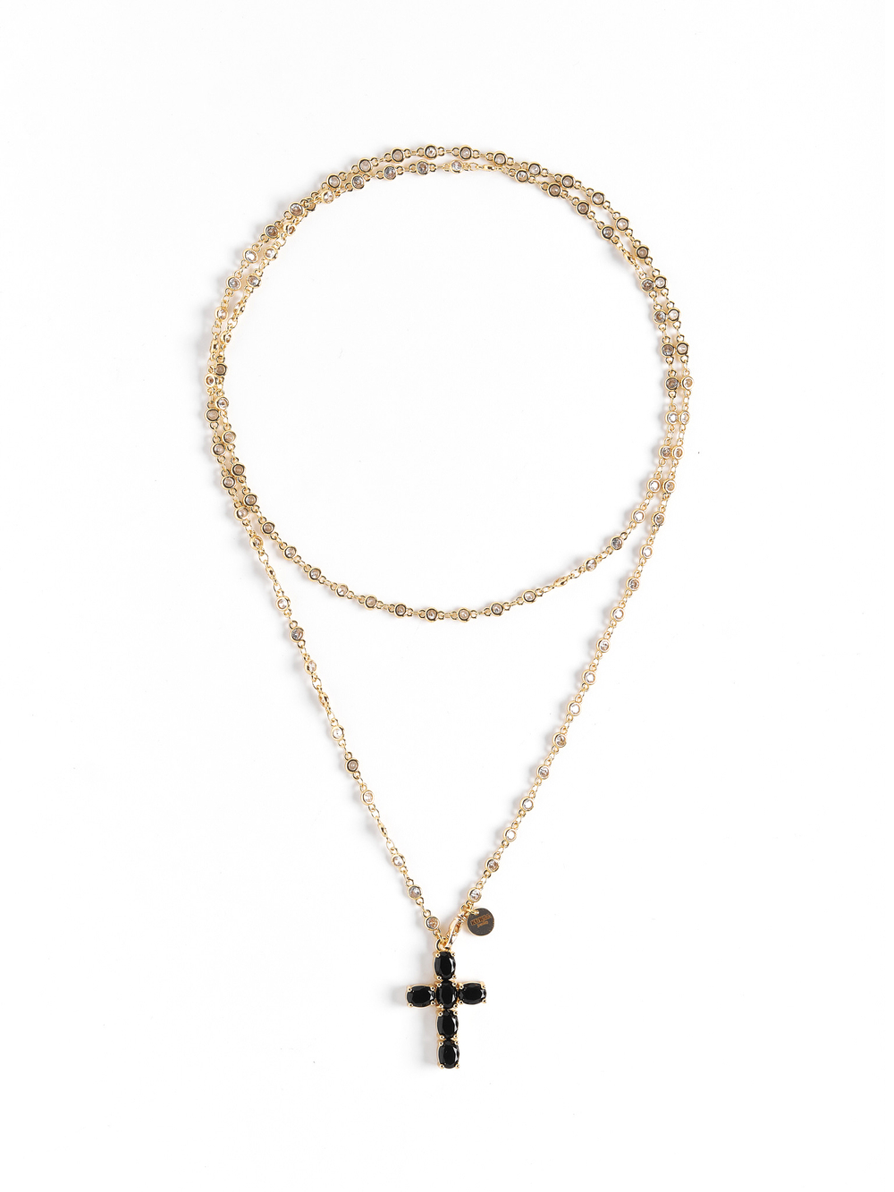 Сотуар "Black cross crystal" Gold