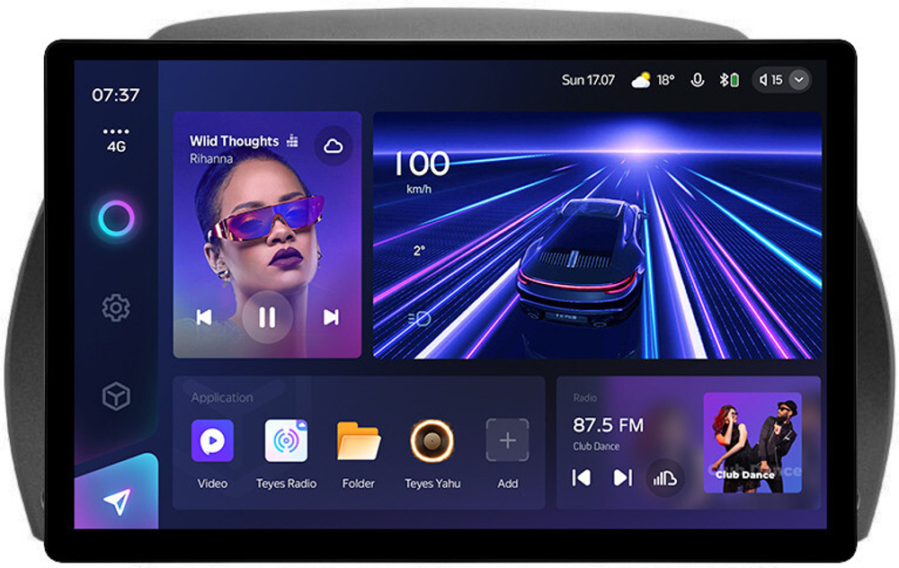 Магнитола для Toyota RAV4 2 2000-2003 - Teyes CC3-2K монитор 13", QLED+2K, Android 10, ТОП процессор, 4G SIM-слот, CarPlay