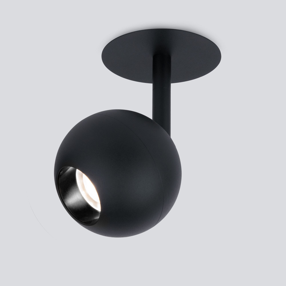 Встраиваемый поворотный светодиодный светильник Ball 8W 4200K черный 9925 LED