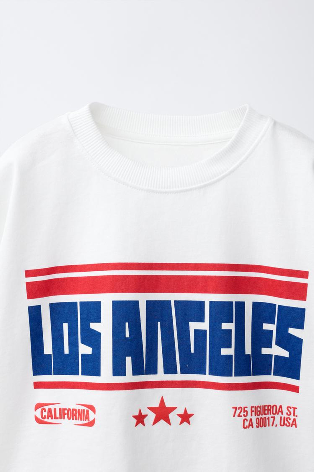 ZARA ФУТБОЛКА С НАДПИСЬЮ «ГОРОД», БЕЛЫЙ