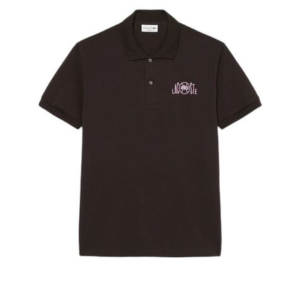 Теннисное поло Lacoste Classic Fit Graphic Branding - buffalo