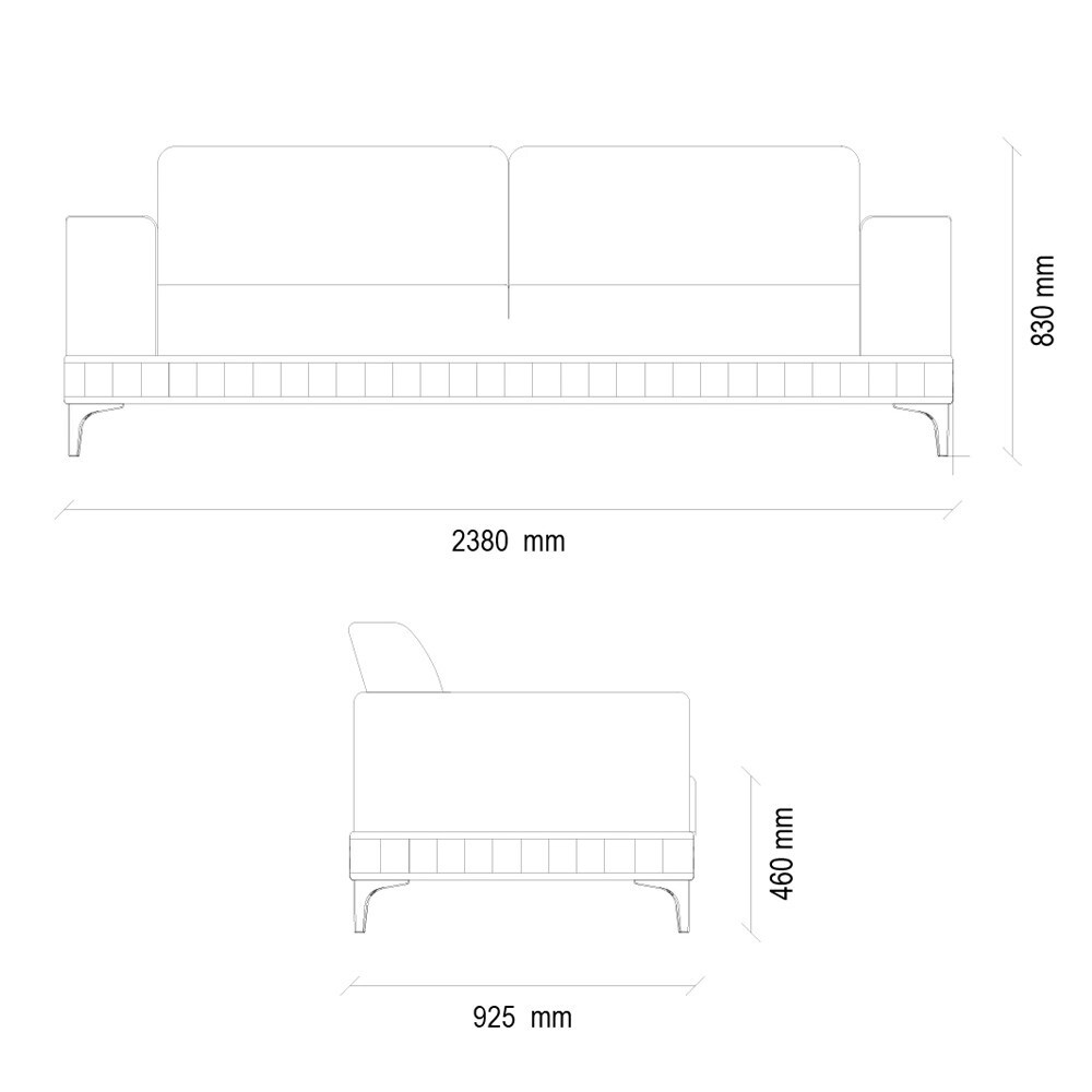 Диван кровать трехместный ENZA HOME PAVIA EH57261