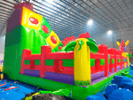 Большая надувная горка «Три дракона» 11*9*7 м