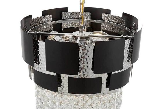 Подвесной светильник Lumina Deco Kruvia LDP 7045-400 BK+CHR