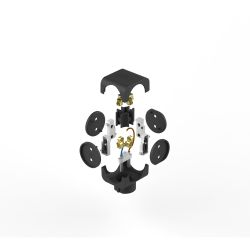 Разветвитель электрический ЭРА SP-4-B на 4 розетки без заземления 16А чёрный