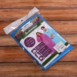 Дождевик-плащ 30 Мкрн 110*65см «Сезон» с капюшоном и завязками, на кнопках, голубой ДоброСад