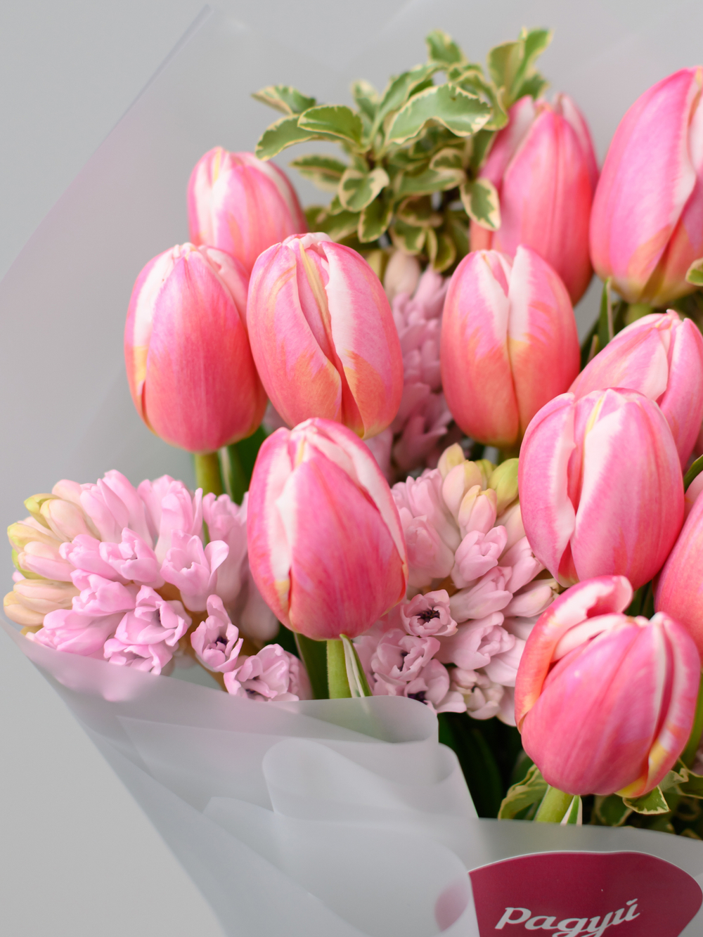 Дуо букет Гиацинты и Тюльпаны