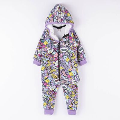 Warm hooded jumpsuit with flap - Sporty Girls