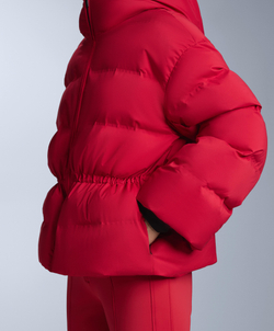 Oysho Легкий водонепроницаемый короткий пуховик Minardi Piume Kayak, красный