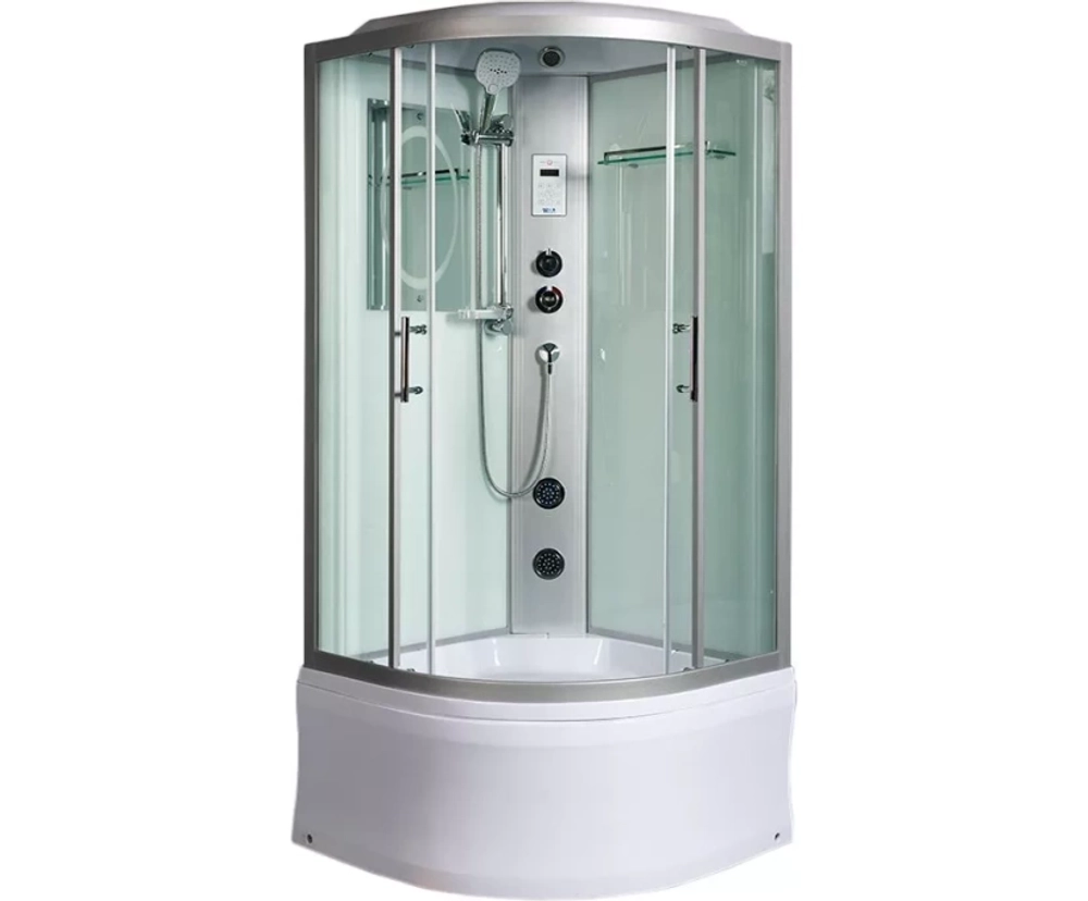 Душевая кабина WeltWasser (ВельтВассер) Halle 904, с высоким поддоном, с электрикой и ГМ, 90x90x217