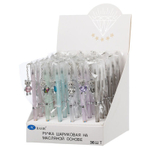 Ручка шариковая, масляная, Basir, синие чернила, серия "Мишка с бантиком", с брелоком, 36 шт