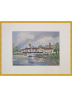 Картина авторская акварельная в паспарту 21х30 см на стену для интерьера "Шпулька. Иваново"