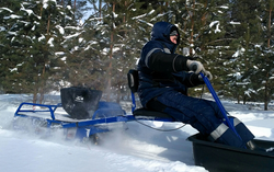 Мотобуксировщик толкач Альбатрос-XL8 с модулем. Без фары, тележки