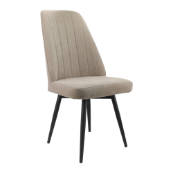 Стул поворотный "Лотос" (арт. 327), велюр Бренди В05 латте, ножки черные