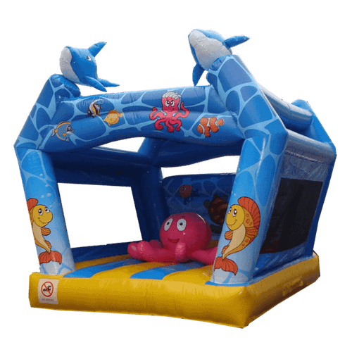 Коммерческий надувной батут "Рыбки и осьминоги"