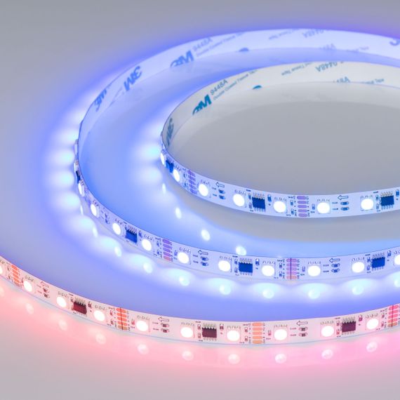 Светодиодная лента DMX-B60-10mm 12V RGB-PX3 (14 W/m, IP20, 5m) Arlight 039174(1)
