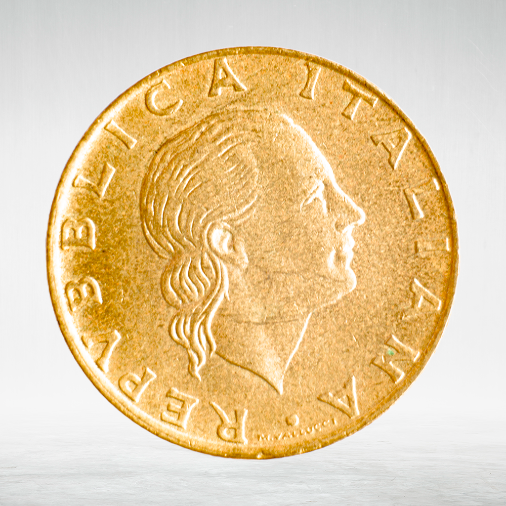 Italy 200 Lire 1995 R "Woman Head – Standard Issue", XF
