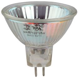 Лампа галогенная ЭРА GU5.3-MR16-35W-12V-CL 35Вт софит теплый белый свет GU5.3 | Лампы галогенные Точечные (MR, PAR)