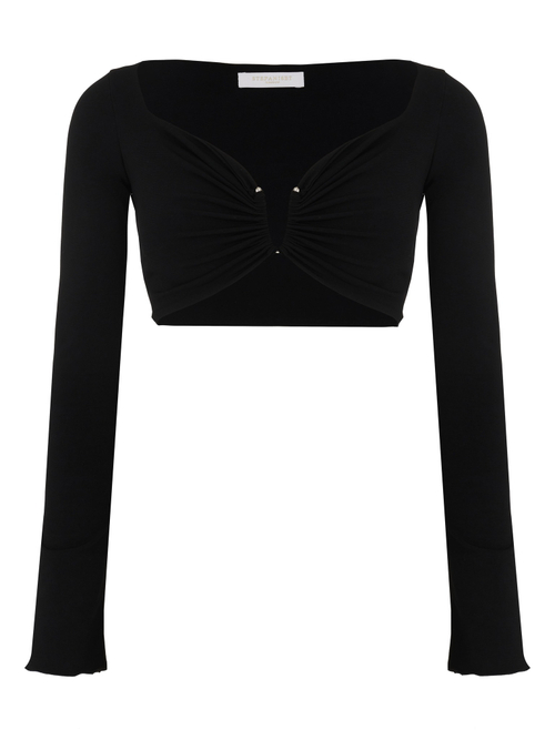 Топ с кольцом, черный