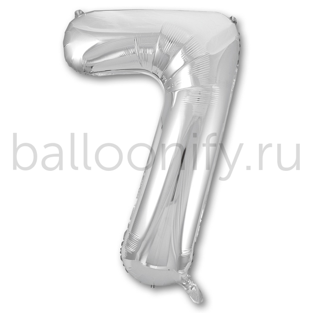 Шар ЦИФРА 7 Silver 40" 102 см