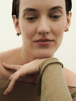 пусеты сирень серебро