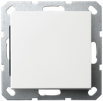 Выключатель одноклавишный перекрестный 10A 250V~ с накладкой, цвет белый глянцевый