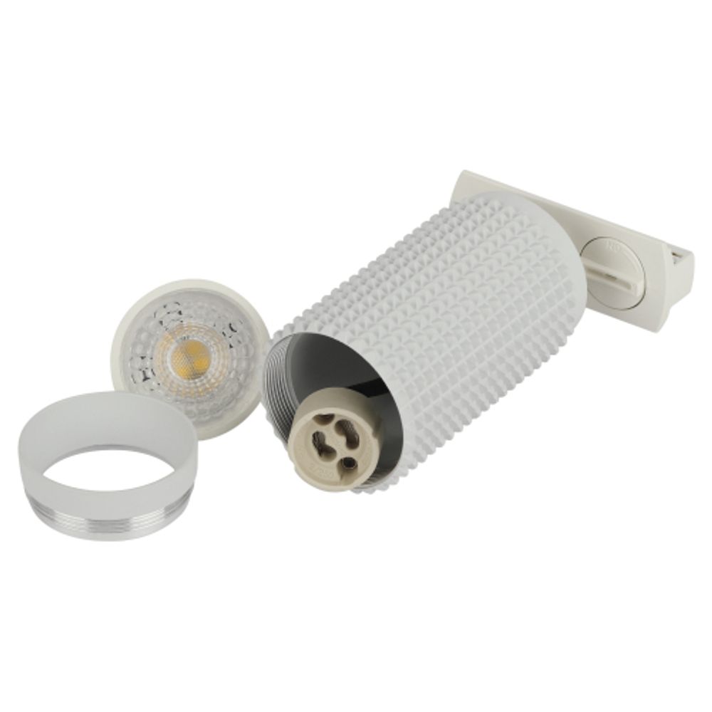 Трековый светильник однофазный ЭРА TR40-GU10 WH под лампу MR16 белый | Однофазные светильники под лампу