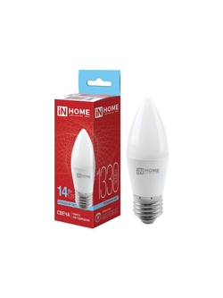 Лампа светодиодная LED-СВЕЧА-VC 14Вт E27 6500К 1330лм IN HOME 4690612047751