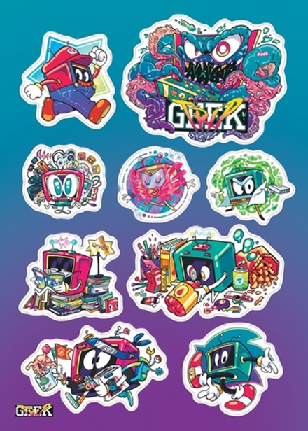 Фирменные стикеры Аркадные Монстры