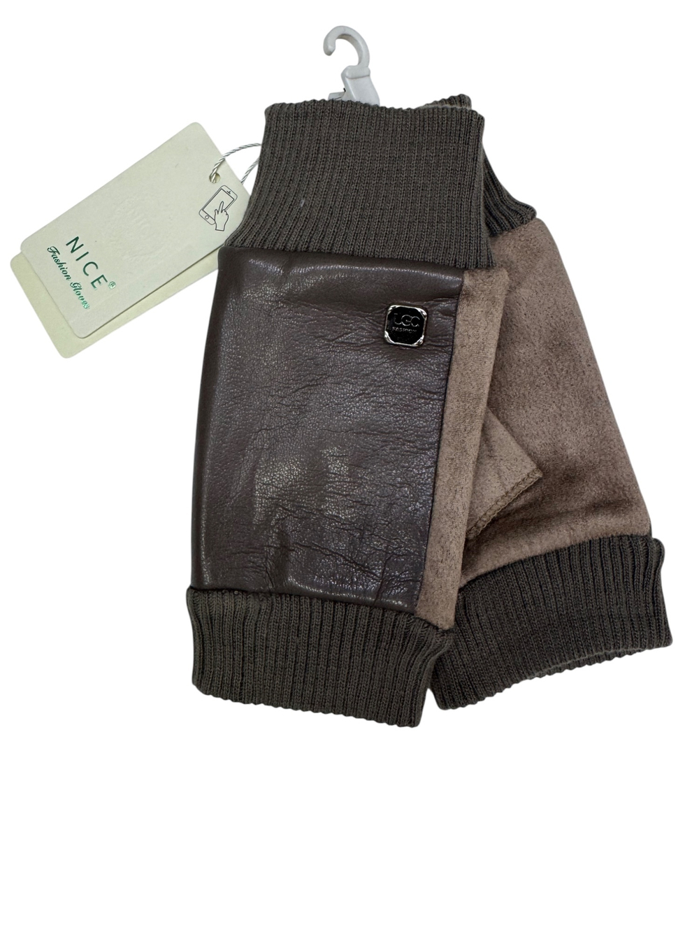 Митенки. Женские. Материал верха: Эко кожа. Замша. Подклад: Плюш-флис. В упаковке 12 шт, разные цвета.