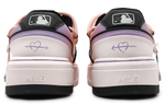 [Customized sneakers] MLB Chunky Liner leather gradient deconstructed embroidered signs, non-slip, wear-resistant, increased wear-resistant, increased low-top sneakers for men and women with the same pink purple