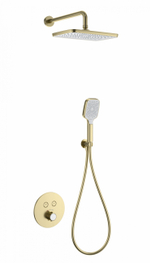 Душевая система с термостатом встраиваемая WONZON & WOGHAND, Брашированное золото (WW-D2017-A-BG)
