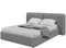 Кровать с подъемным механизмом Hub Soft 160 см (светло-серый, твид)