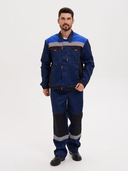 Костюм "Модуль" полукомбинезон (синий/василек/черный)