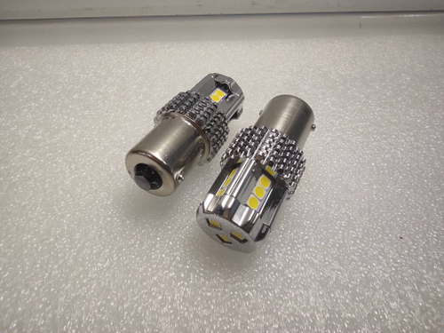 P21W / Светодиодная лампа P21W, 15 диодов, белый (за 1 шт.)