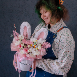 163. Милая весенняя коробка с ушками и вербой