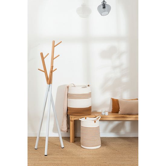 Вешалка напольная amundsen, 172 см, белая/натуральное дерево