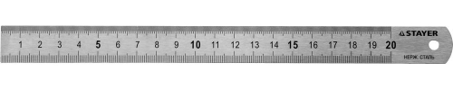 STAYER длина 0.2 м, нержавеющая линейка, Professional (3427-020)