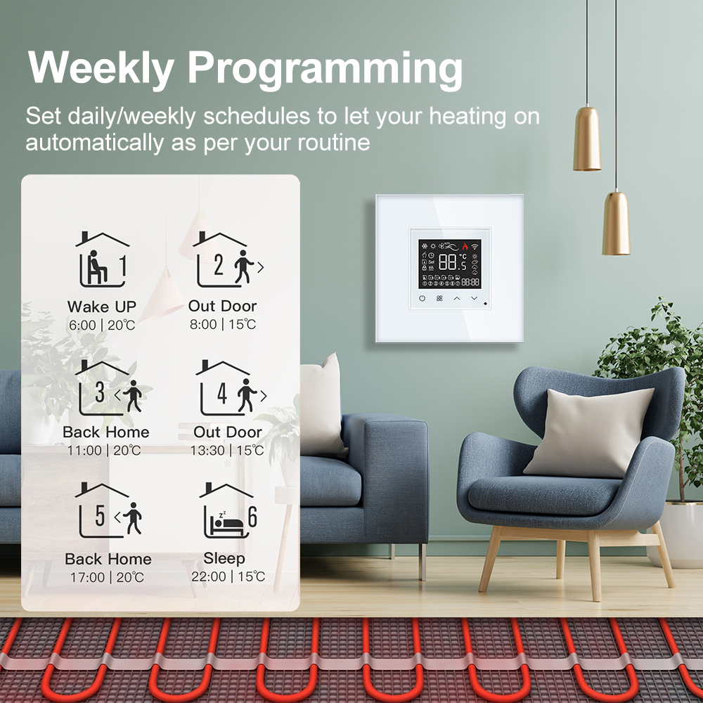Термостат WiFi 16А WF16TMT БЕЛЫЙ TUYA