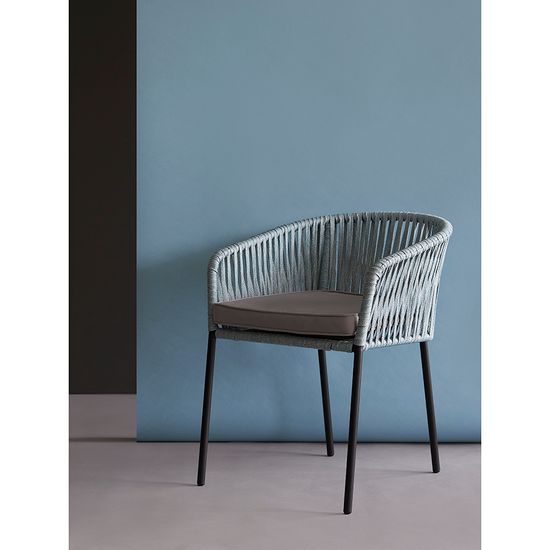 Стул reed, черный/серо-голубой