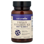 NatureWise, веганский витамин K2, MK-7 и MK-4, 90 вегетарианских капсул