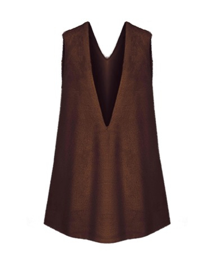 Платье мини из меха