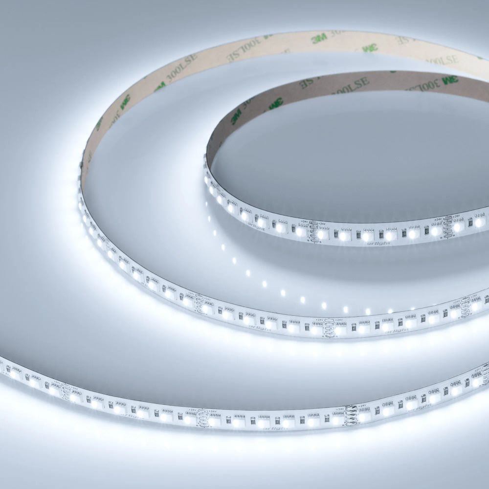 Светодиодная лента RT-H120-10mm 24V RGBW-White-4-in-1 (25 W/m, IP20, 4040, 5m) (Arlight, Открытый) 048748
