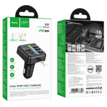 Hoco E89 Libre 45W(1A1C автомобильный BT FM трансмиттер (black)